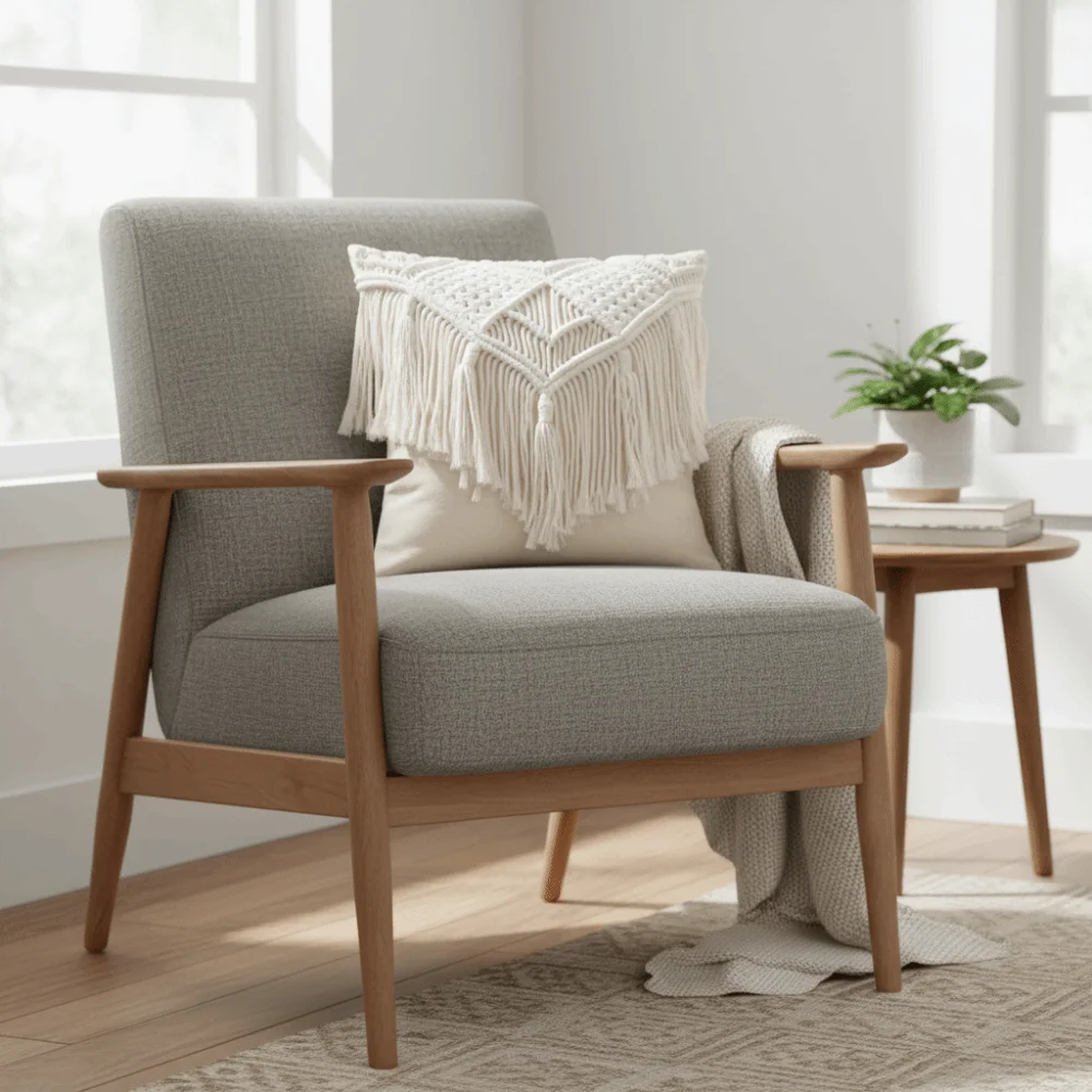 

Наволочка ручной работы в стиле бохо-макраме с кисточками, квадратная, для дивана, пасторальная, моющаяся, вязаная, для спальни