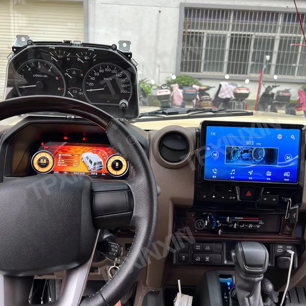 

12,3-дюймовый автомобильный ЖК-цифровой кластер для Toyota Land Cruiser 70 71, 76, 79, 2005-2023, спидометр, инструмент, умная цифровая приборная панель