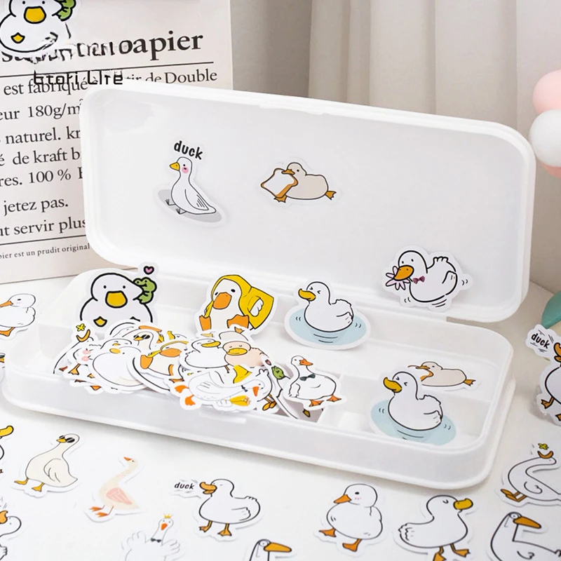 46Pcs/Box Cute animal DIY Self-adhesive sticker creative materials Waterproof stickers cartoon scrapbooking decoration materials