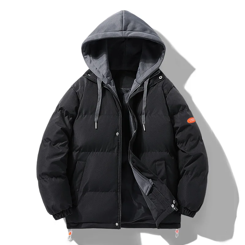 

Fashion Men Detachable Hood Casual Down Jackets Man Winter Coats Quality Male Thicker Warm Black Parkas Couple Coats Size 6XL