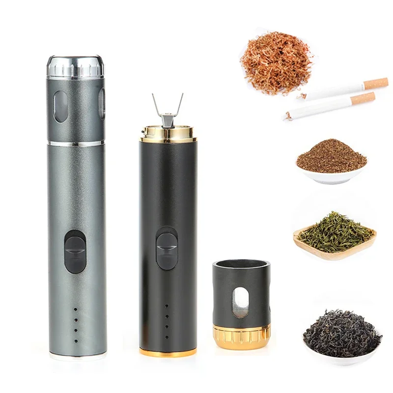 Electric Tobacco Spice Mills Mini Automatic Tobacco Grinder Outdoor Powerful Herbal Herb Spice Crusher Smoking Accessories