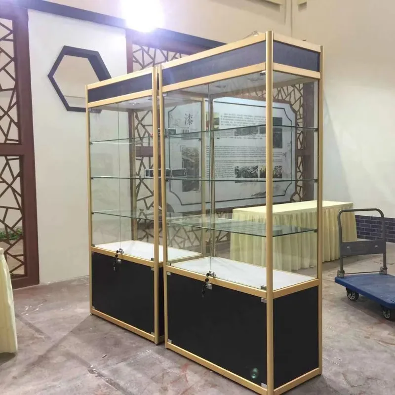 Boutique Shopping Mall Glass Cabinet Showcase Luxury Perfume Display Retail Showcase Cabinet with LED Light view 2