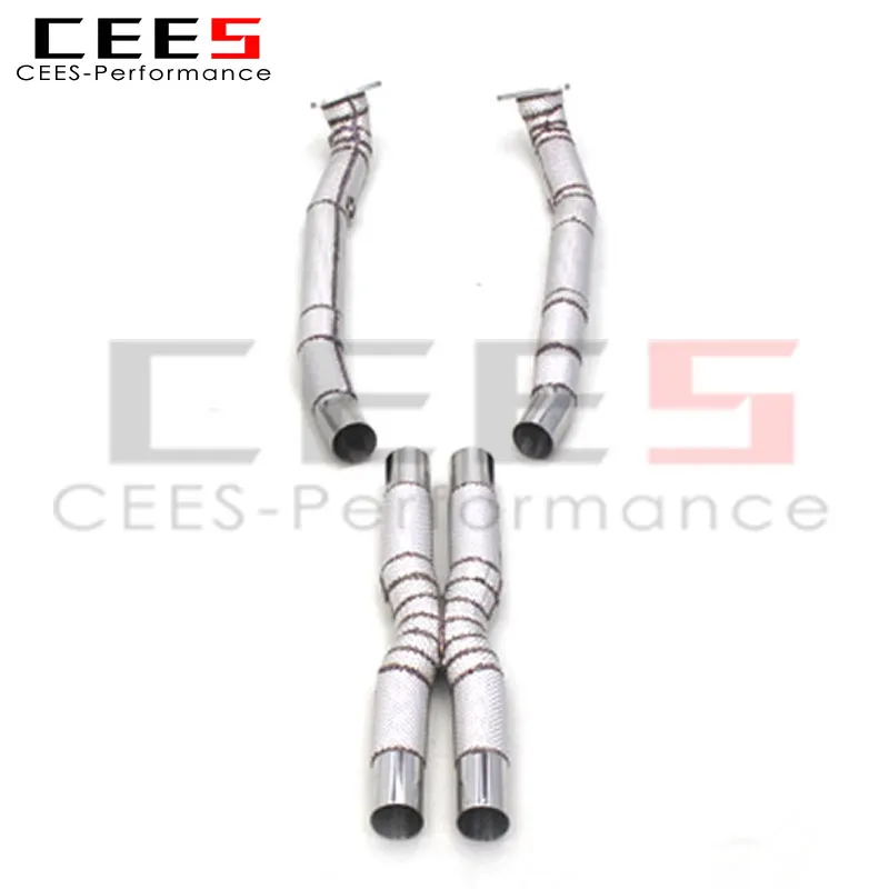 CEES Engine X Pipe Downpipe Catback Muffler for Ferrari California 4.3L 2009-2014 Racing Pipes Valve Exhaust System view 4