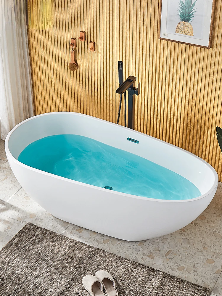 Household Adult Acrylic Nordic Thin Edge Independent Simple Bathtub Large Bath Bed & Breakfast