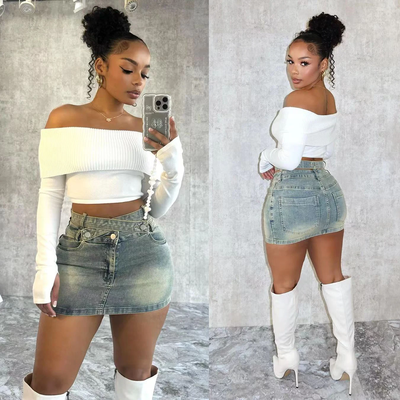 

Denim Mini Skirt Cargo Jean Dress Sexy Y2K Streetwear 2024 Women Fashion Summer Clothes High Waist Pencil Short Cute Skirts