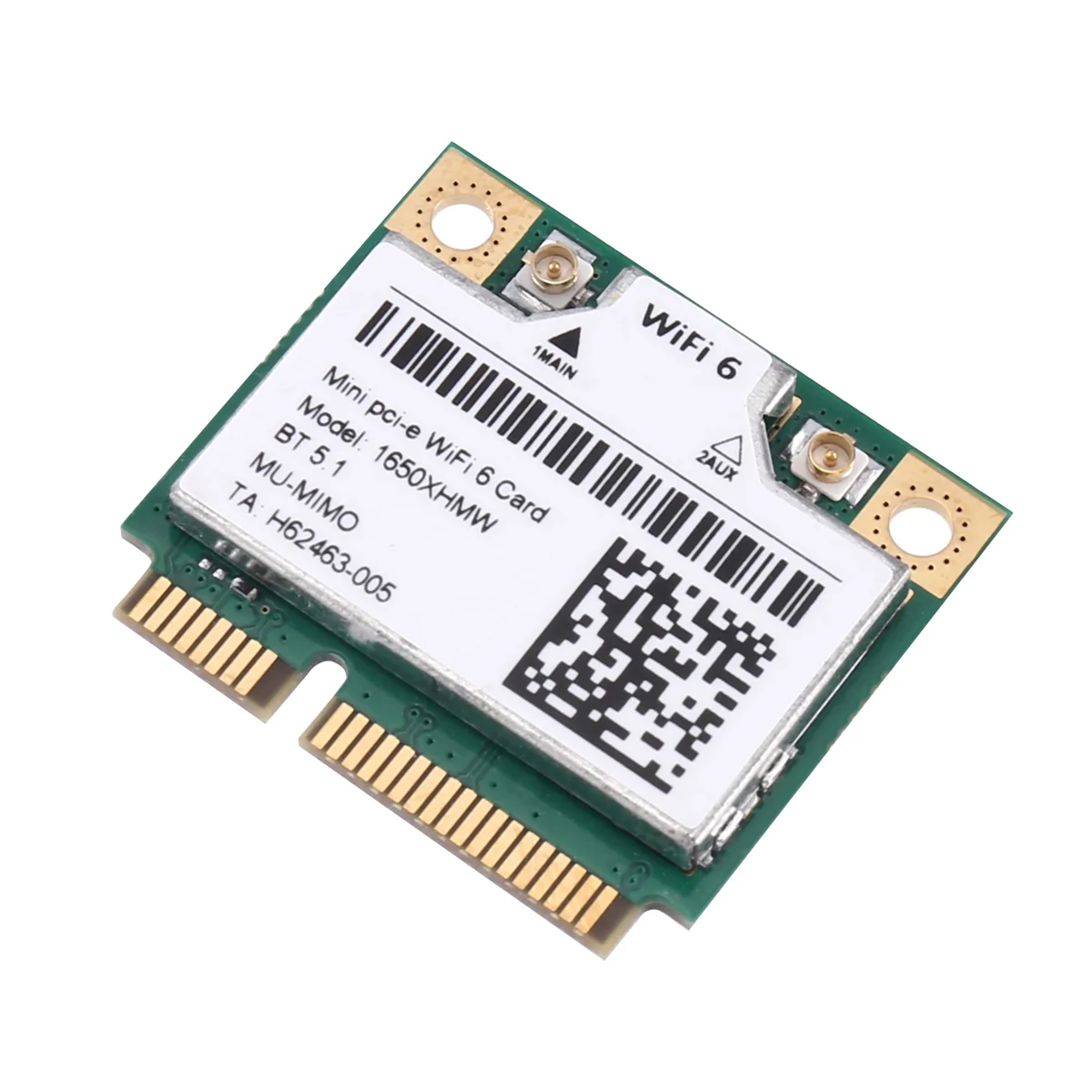 Tarjeta WiFi de doble banda, adaptador inalámbrico de 1650 Mbps, Bluetooth 2400, Mini Pcie, Gigabit, compatible con Win11, 1650X, 5,1, XHMW, AX200