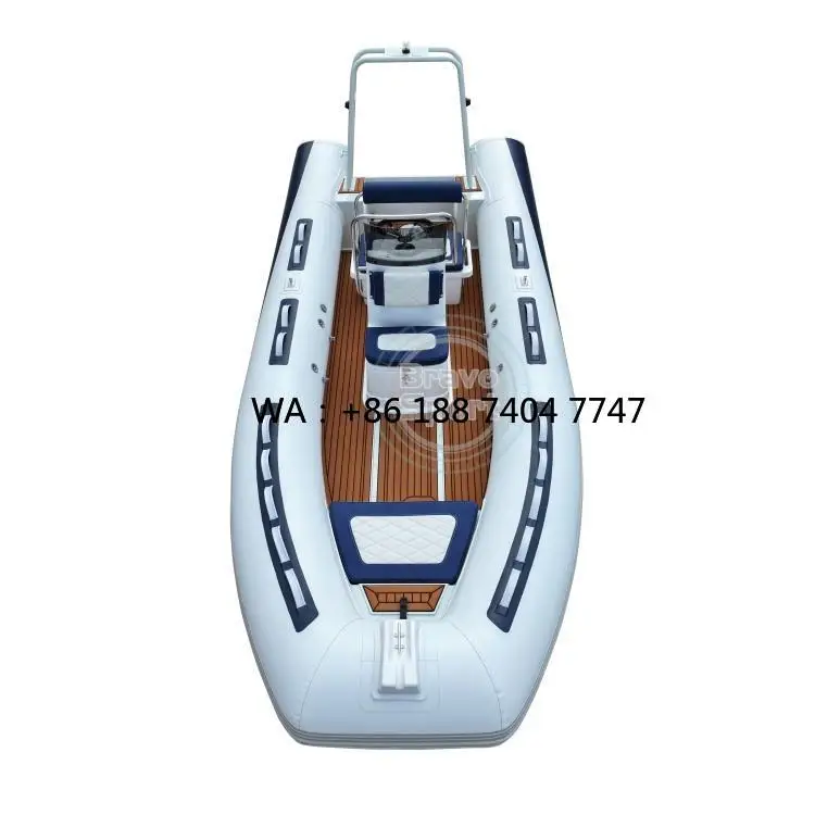 White Double Deep V 480 16ft Rigid Inflatable Aluminum Hull Rib Boats for Outdoor Surfing Activities