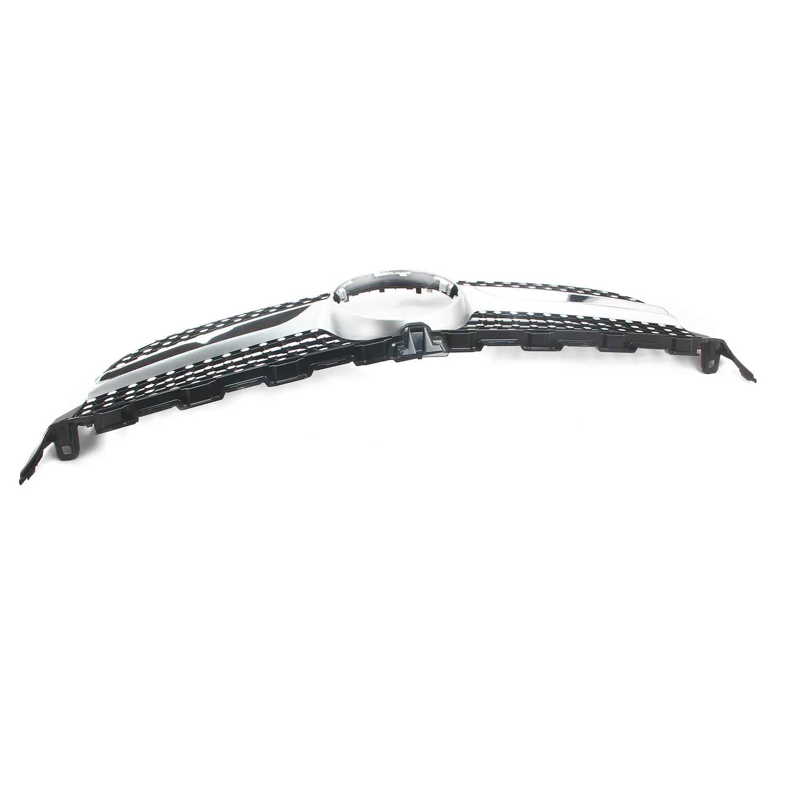 Front Bumper Grille Middle Grid Inlet Mesh Tuning For Mercedes Benz W205 C-Class 2015-2018 Pre-facelift With Camera Hole