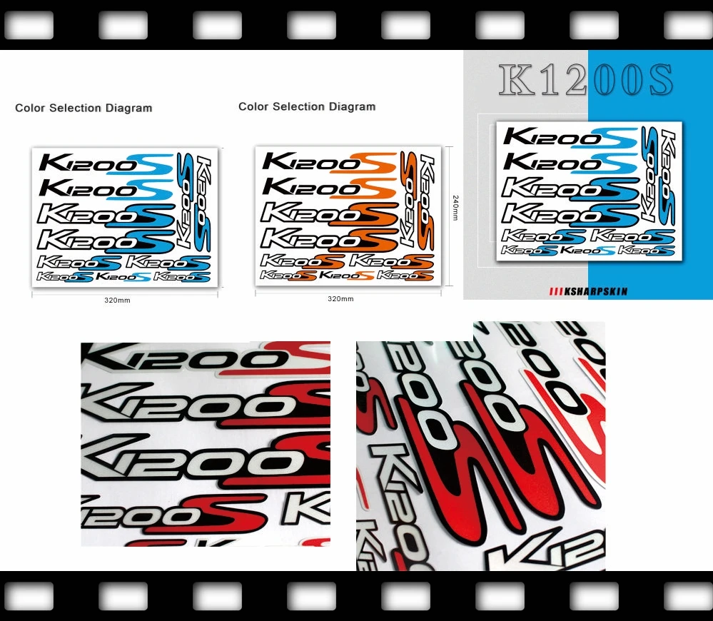 

мотоциклетный велосипед, Calcomarayareflectante para BMW K1200S Pegatinas de decoración de części zamienna dek1200 s k 1200 s k 1200 s k1200s