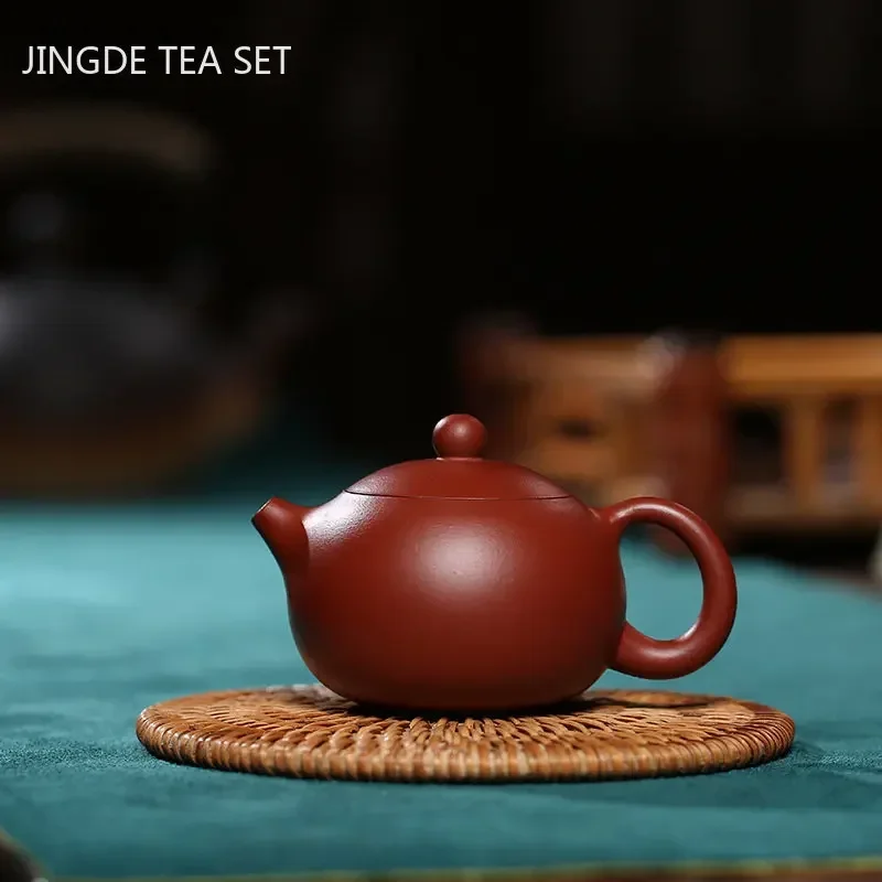 90ml Yixing Purple Clay Teapots Ball Hole Filter Xishi Tea Pot Famous Dahongpao Beauty Kettle Handmade Zisha Tea Set Customized