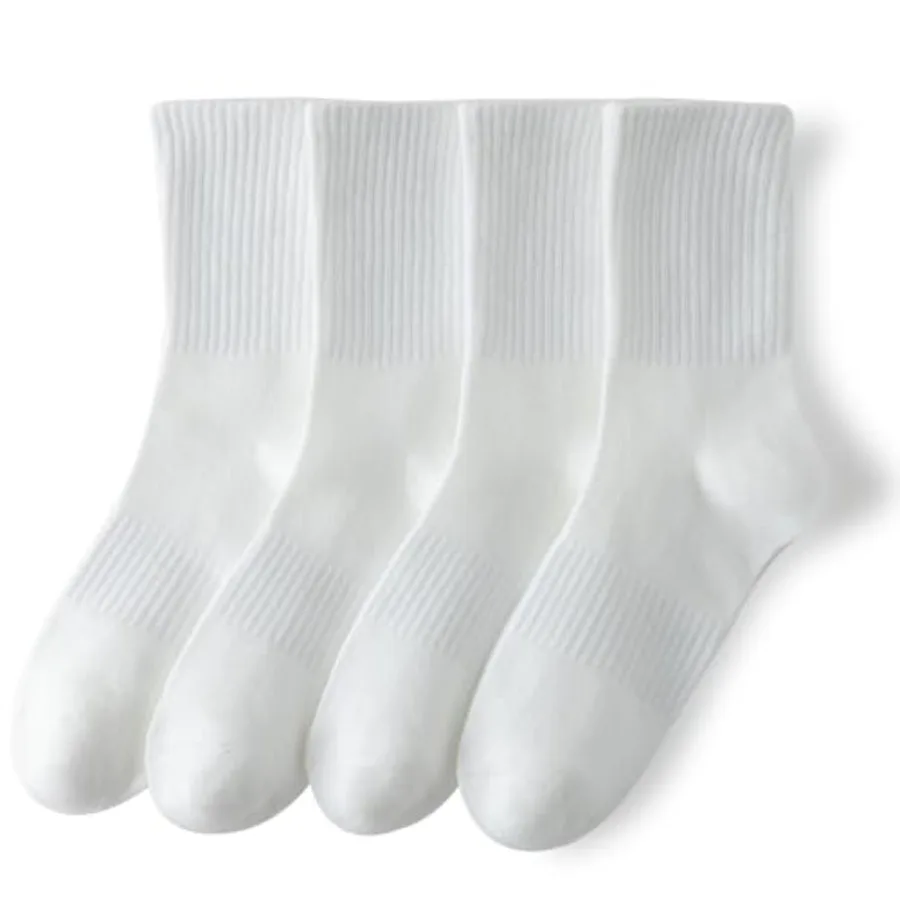 

Womens Striped Crew Socks, Cotton Cozy Casual Socks for Women 4 Pairs, Size 5-10