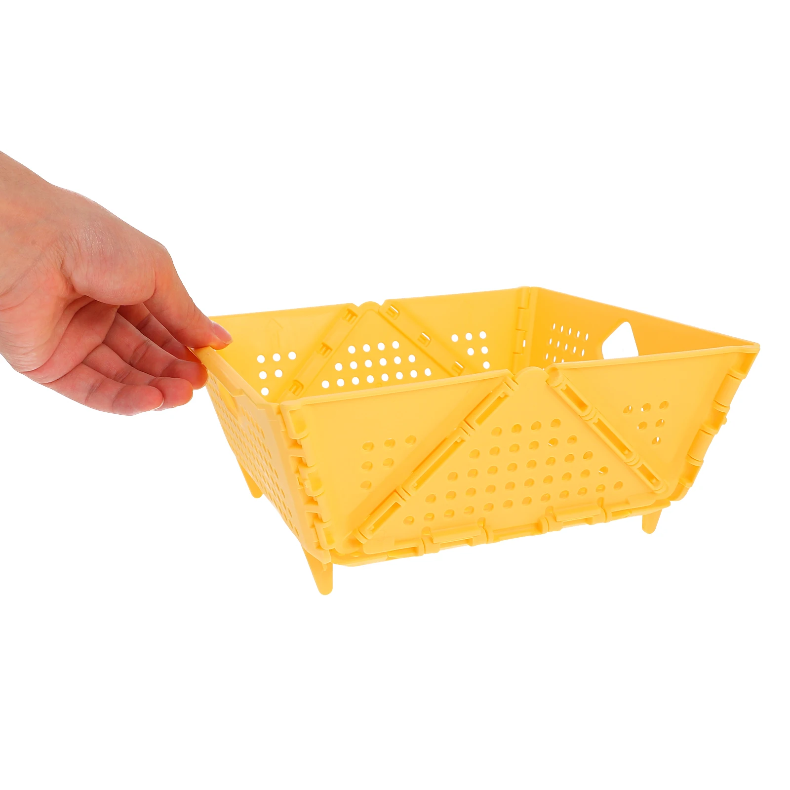 سلة تصفية قابلة للطي لحوض المطبخ لغسل الفواكه والخضروات وتجفيف المعكرونة، منظم تخزين قابل للطي