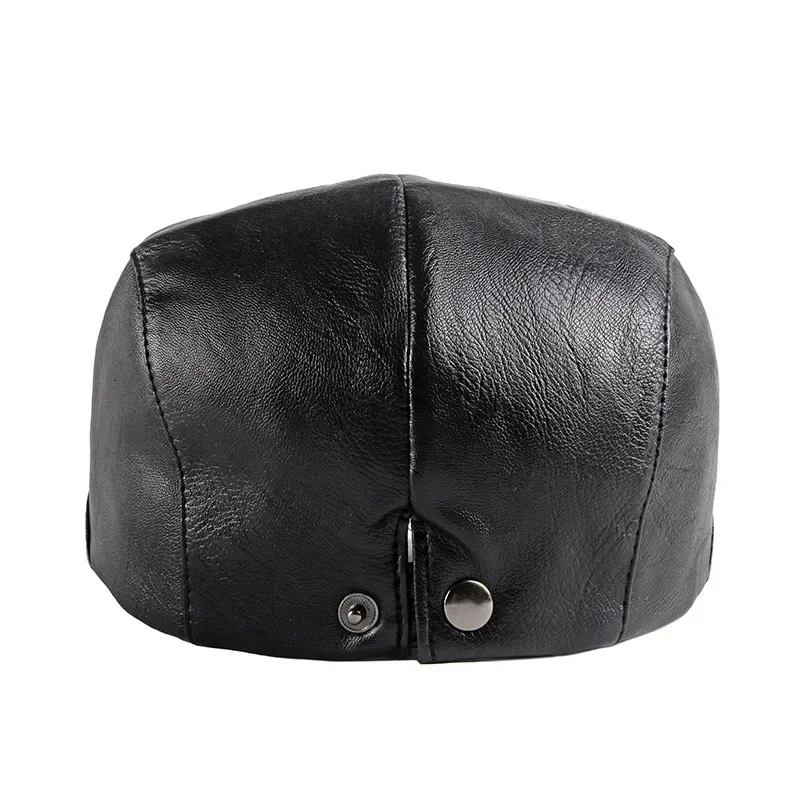 TOHUIYAN Leather Beret Caps for Men Gatsby Homme Flat Cap England Boinas Driving Hats Autumn Winter Vintage Women Inspired Hat