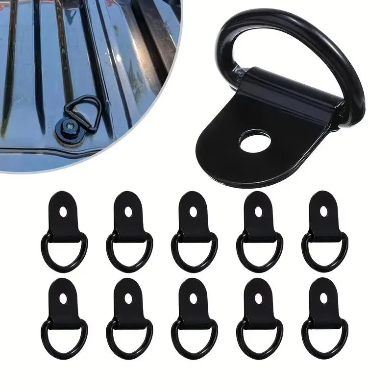10/50/70pcs Shape Tie Down Anchor Rings Iron Stainless Steel Cargo Tie Down Ring for Car Truck Trailers RV Boats