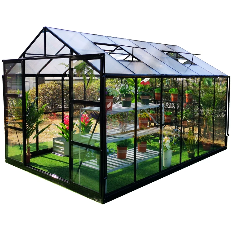 Garden Modern Polycarbonate Greenhouse 8x12 - 372X250X228cm