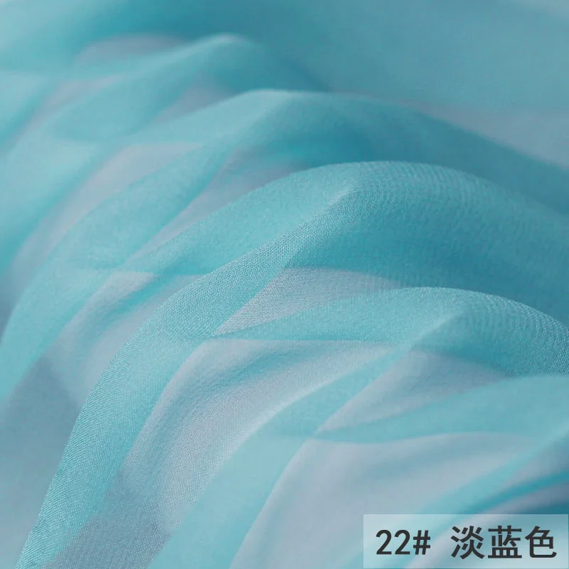 6mm 140cm width silk chiffon lightweight sheer fabric scarf fabric 25gsm