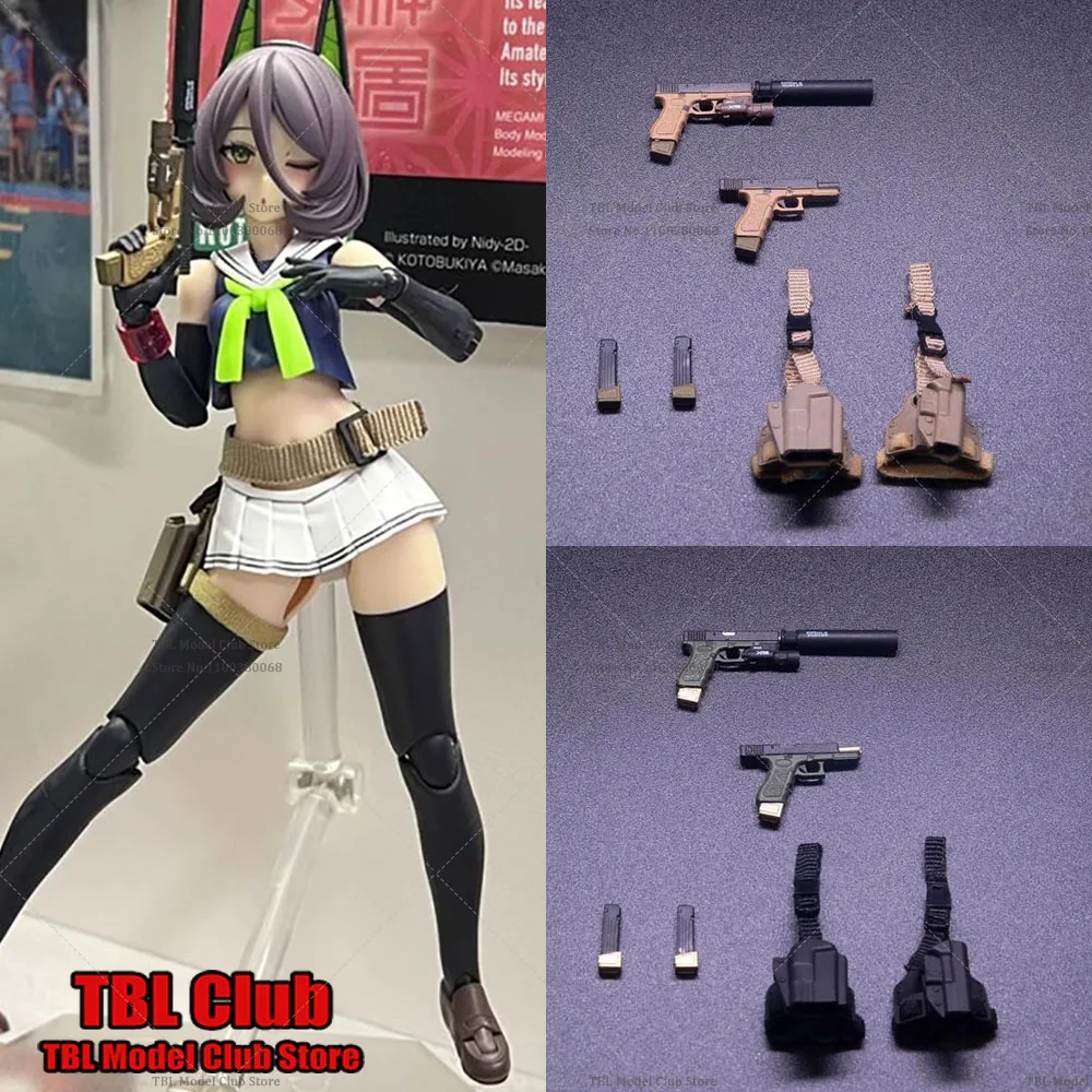 In Stock HASUKI WM-01 1/12 Scale Soldier Weapon Accessories Kit Mini Glock G17 Handgun Model For 6inch Action Figure Body