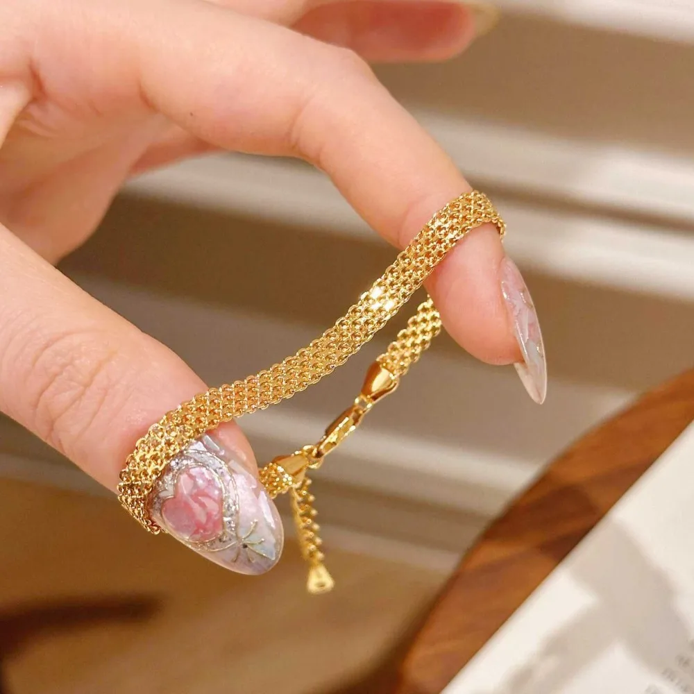 Retro simple and niche design ribbon bracelet