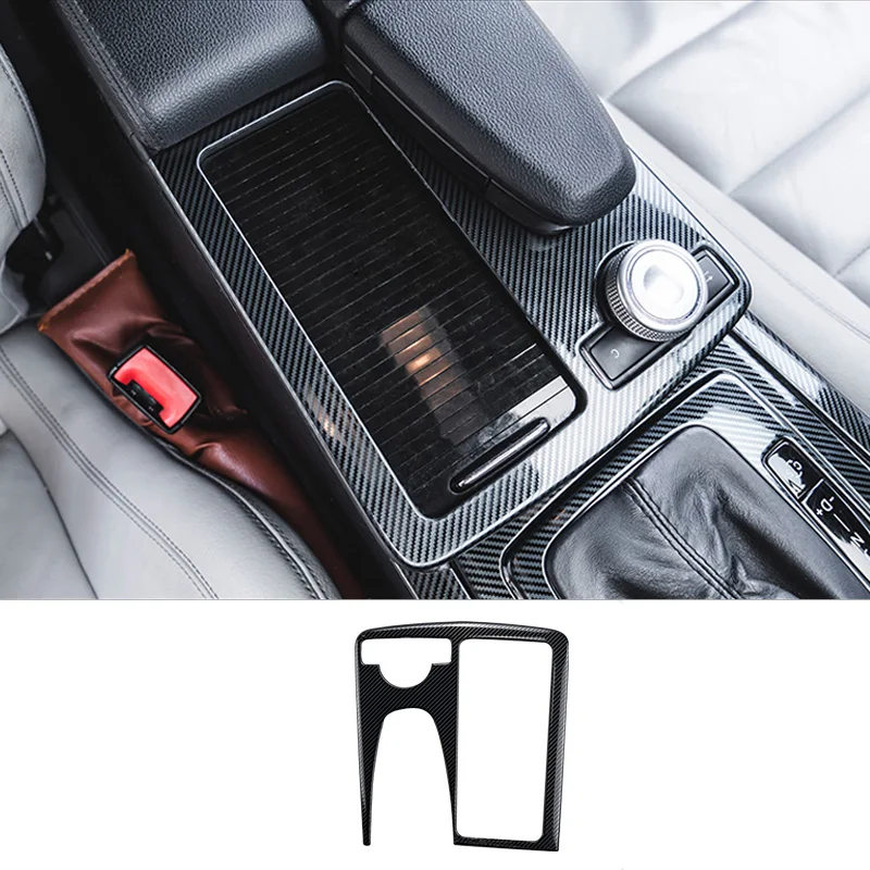 Stainless Steel Center Console Water Cup Holder Frame Decoration Cover Trim For Mercedes Benz E Class Coupe W207 C207 2009-2013