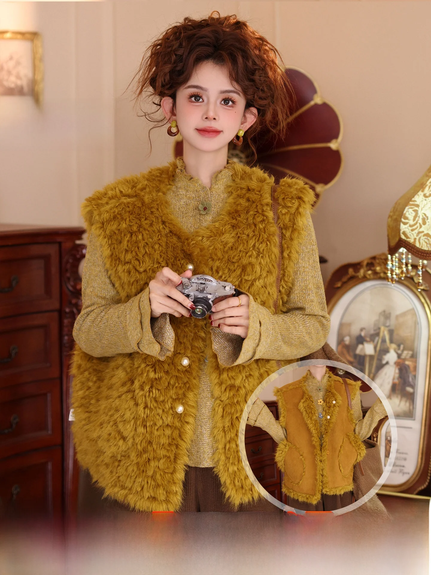 

Двусторонний кожаный жилет для женщин, повседневный, с V-образным вырезом, прямого кроя, однотонный, на одной пуговице