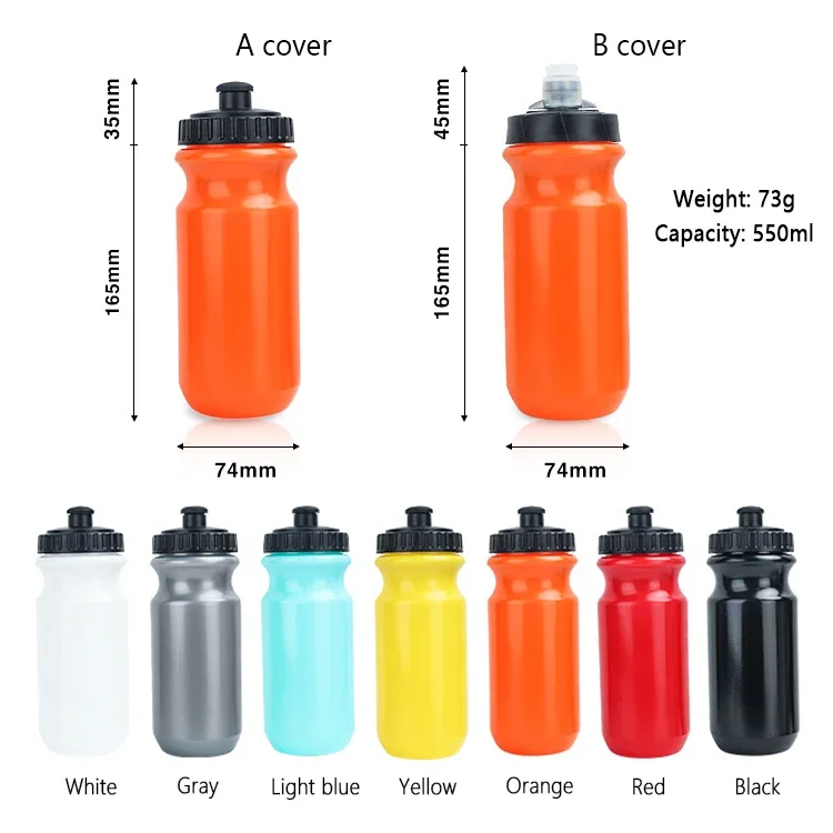 Custom Reusable BPA Free Squeeze Biking Hiking Cycling 550ml750ml Water Bottle PE Plastic Sports Water Bottle