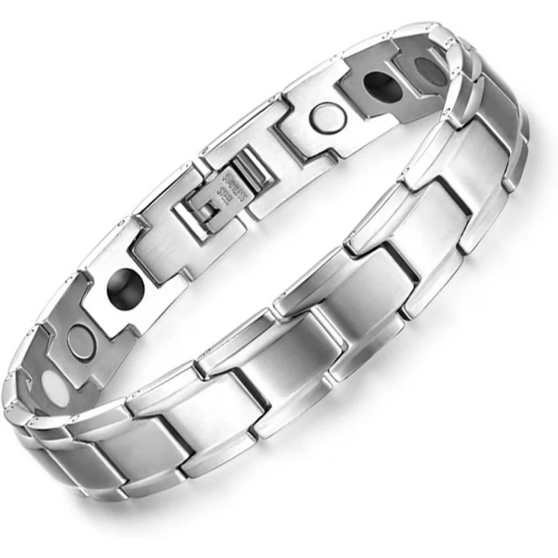 Ultra Strength Magnetic Bracelet - 3,500 Gauss Per Magnet -Magnetic Bracelets for Men Woman - Adjustable Length