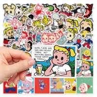 60pcs ‌‌HARADA OSAMU Illustration Sticker Suitcase Water Cup Stationery Mobile Phone Laptop Refrigerator Decorative Sticker