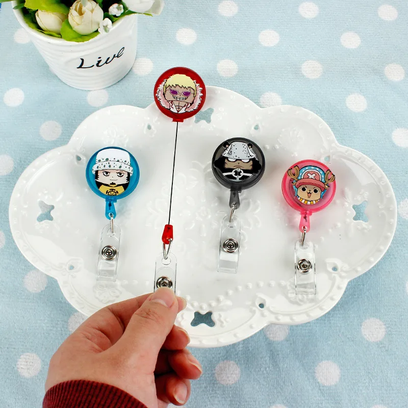 Cute Cartoon Funny for ID Card Holder Scalable Toggle Clip Employee Card Doctor Nurse Chest Card Student Bus Card Holder - view 2