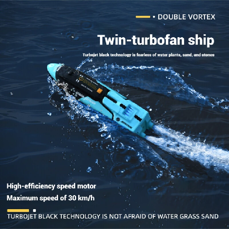 Letnia Nowa Łódź RC Sterowana Pilotem Szybka Motorówka Model Zabawka Wodna Łódź Wiosłowa Podwójna Pompka Wirowy Jet Wyścigowe Zabawki Prezent