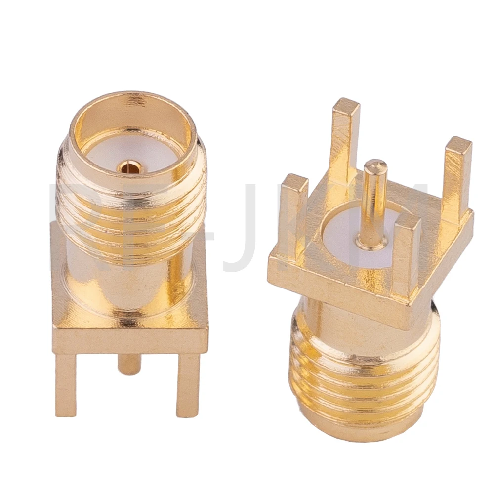 10Pcs SMA Stecker Weibliche Jack Adapter Solder Rand PCB Gerade rechtwinklig Berg RF Kupfer Stecker Steckdose – Detail 5