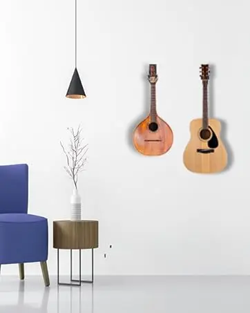 Gitarren-Wandhalterung Akustik- und E-Gitarren Wandhaken Schwarzer Metallhalter – Detail 11