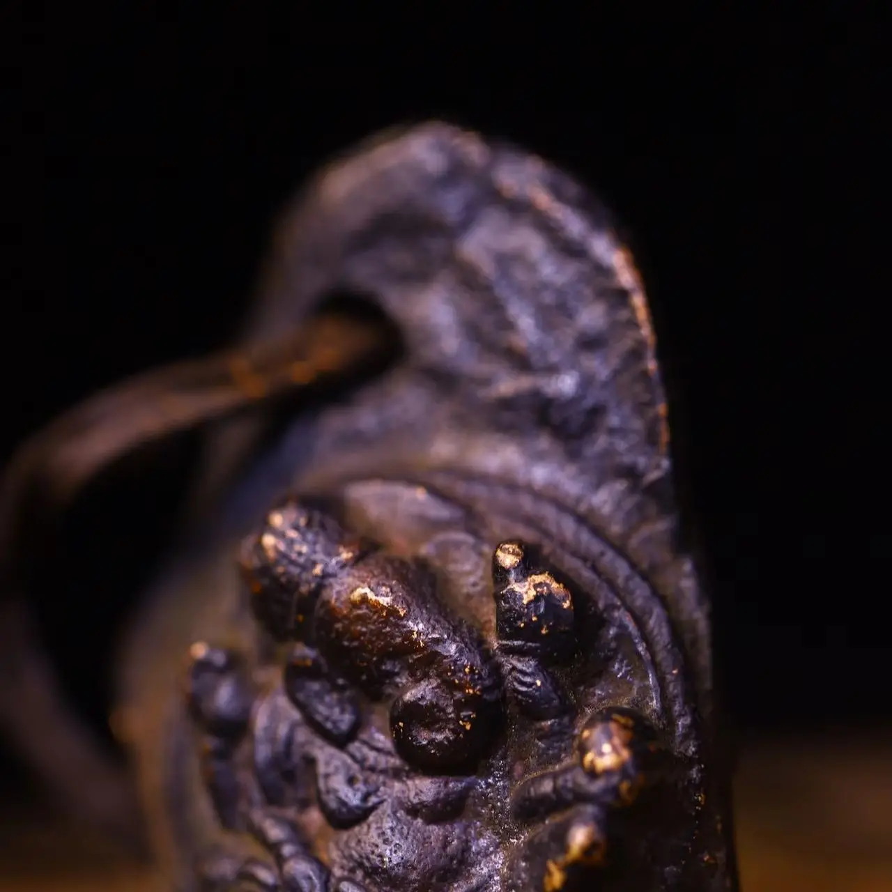 

3"Old China Collections Old Bronze Cinnabar Ganesha Elephant Head God Buddha Card Pendant Amulet Dharam Town house Exorcism