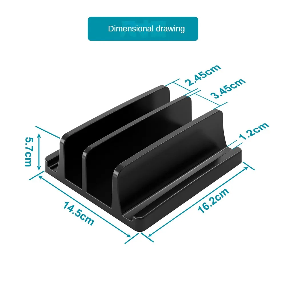 Notebook-Vertikalständer, Desktop-Aufbewahrung für MacBook, Computer, Handy, Tablet, Aufbewahrung, erhöhte Regale
