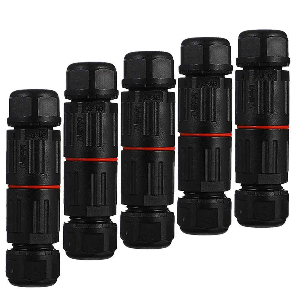 5Pcs Waterproof Electrical Cable Connectors Outdoor Wire Connector Replacement Flame Retardant for LED Garden Flood