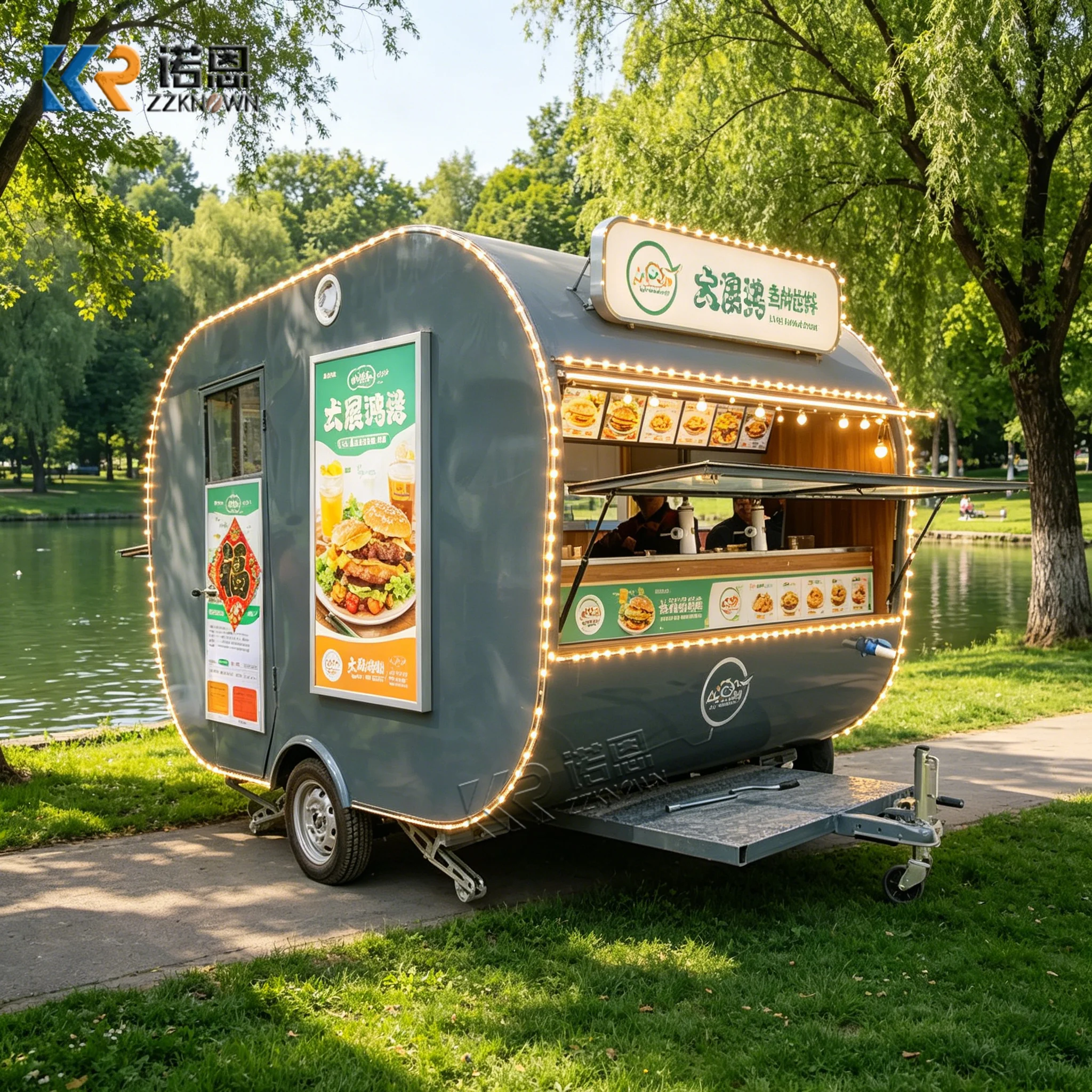 Food Snacks Catering - CE Certified Mobile Food Van for