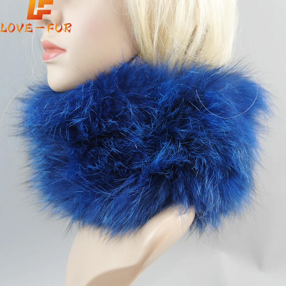 

Good Elastic Knitted Genuine Real Fox Fur Ring Scarves New Women Winter Fashion Real Fox Fur Scarf Natural Warm Fox Fur Headband