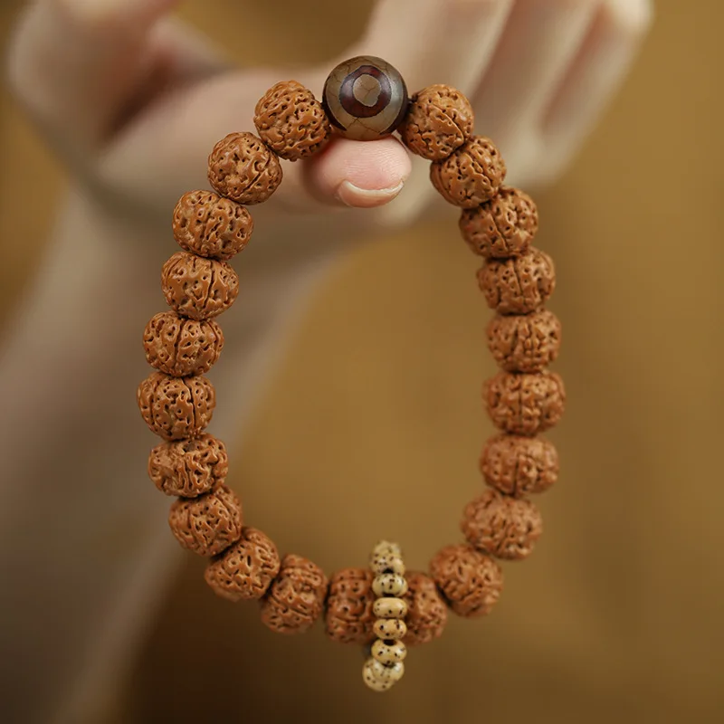 الطبيعية قسط صغيرة فاجرا سبحة صلاة النمط التبتي العقيق بودي الجبن سوار اليدوية