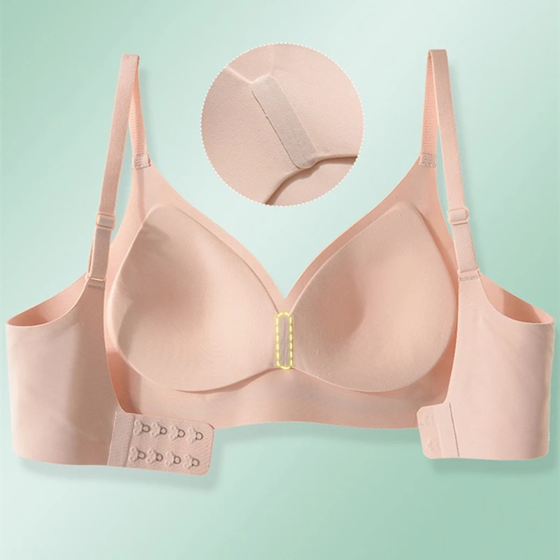 Seamless, Wire-free Bra, Push-up, Comfortable, Breathable, Auxiliary Breast-retracting, Supportive, Enlarged Lifting Bra