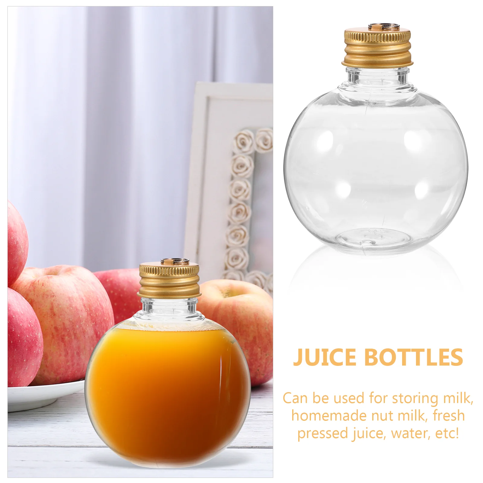 10 Pcs Christmas Spherical Bottle Water Bottles Outdoor Juice Anti-leak Storage Multi-function Plastic Drinking Milk