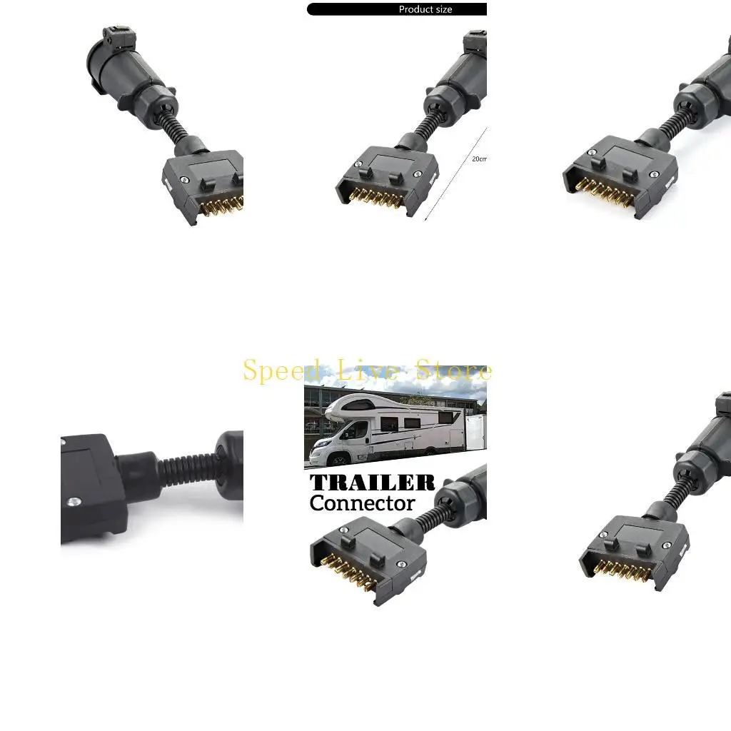 

547C Прочная 7-контактная розетка для прицепа грузовика Надежная передача энергии Высокопрочные вилки для прицепа из для на