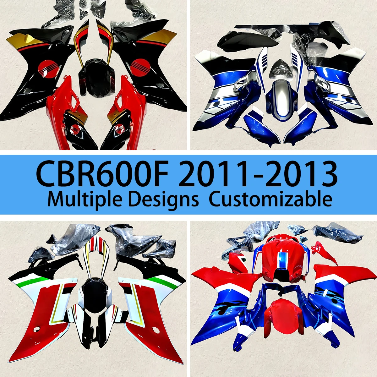 CBR 600F 2011 2012 2013 ABS Fairings for HONDA CBR600F 11 12 13 Motorcycle Racing Customized Injection High Quality Fairing Kit