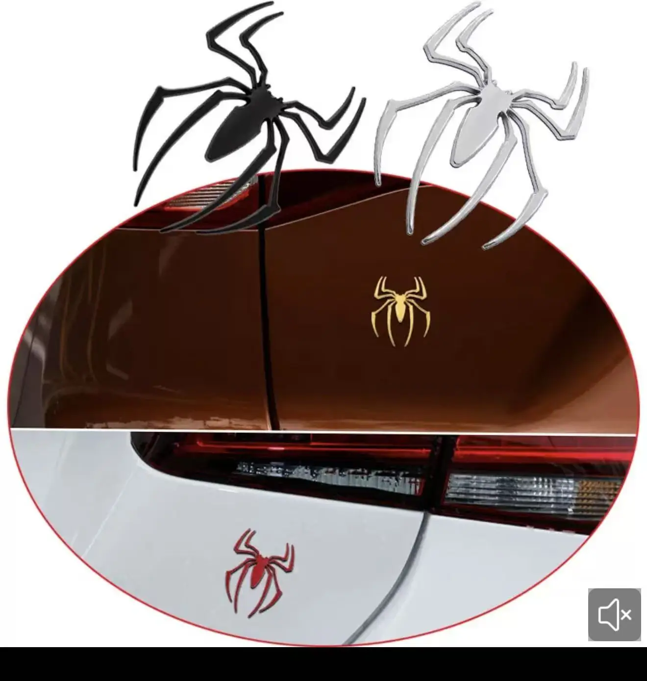 

Universal 3D Metal Car Stickers Spider Car Logo Chrome Badge Auto Emblem Decal Car Styling Decoration Auto Exterior Accessories