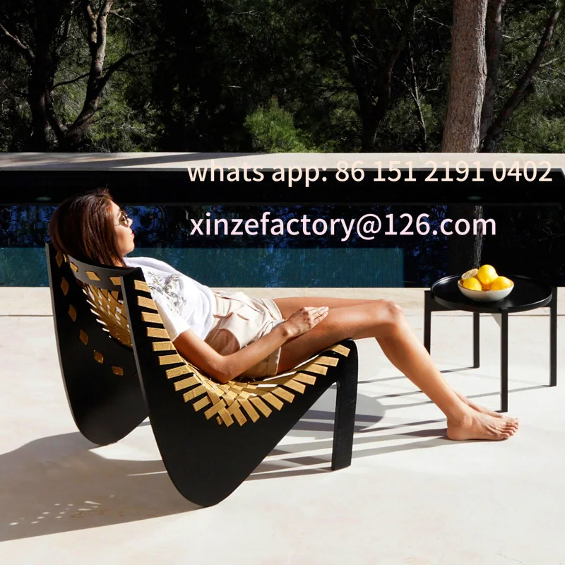 تخصيص أريكة في الهواء الطلق الترفيه كرسي الروطان حديقة فيلا في الهواء الطلق في الهواء الطلق شرفة سبائك الألومنيوم كرسي صالة كسول الإبداعية