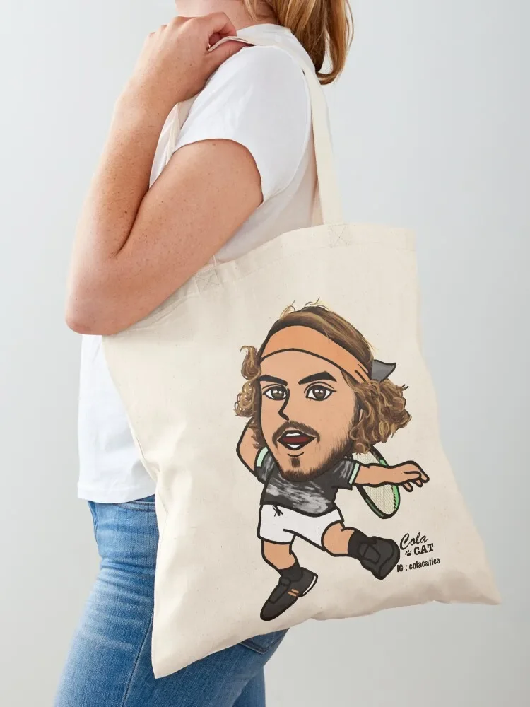 Stefanos Tsitsipas Tote Bag hand bag ladies tote bag university shopping cart bags Women's shopper