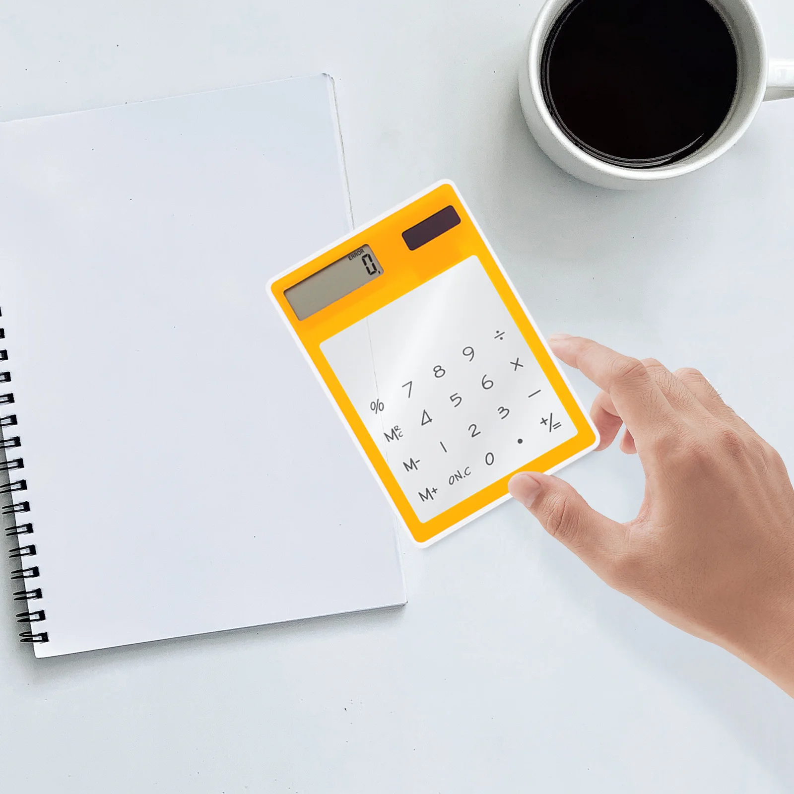 

Touch Screen Calculator Solar Powered No Needed 8 Digits Display Compact Lightweight for Home Office School Daily Use