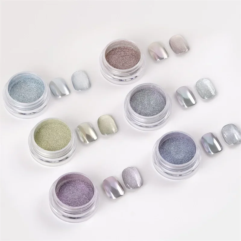 HNDO 3D Color Shift Cat Eye Magnetic Powder Nail Art Chrome Mirror Effect Glitter for Gel Polish Design Pigment Rubbing Dust