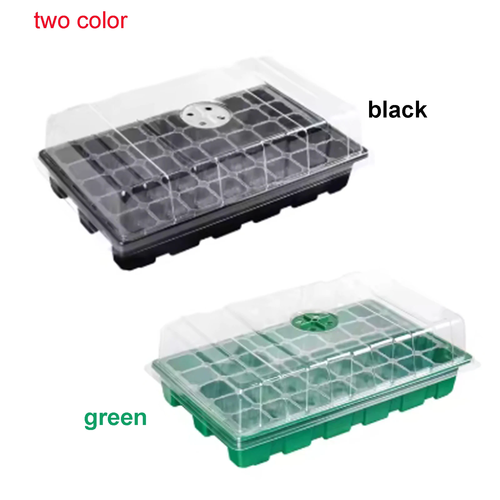 3/5/10pcs Seed Tray, 40 Holes Cell Propagator Growth Thickening Seedling Start Tray Seed Starter Kit With Transparent Cover  ﻿