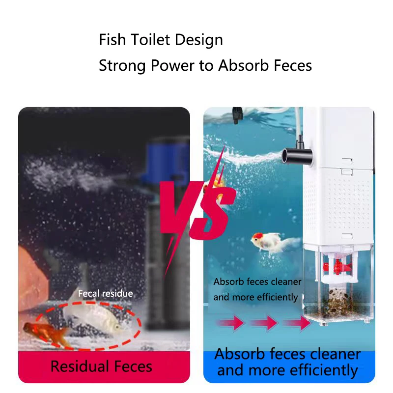 Aquarium Fish Poop Stool Toilet Manure Suction Filter Collector Fish Tank Biochemical Spong Newes Strong Power Oxygen Increasing