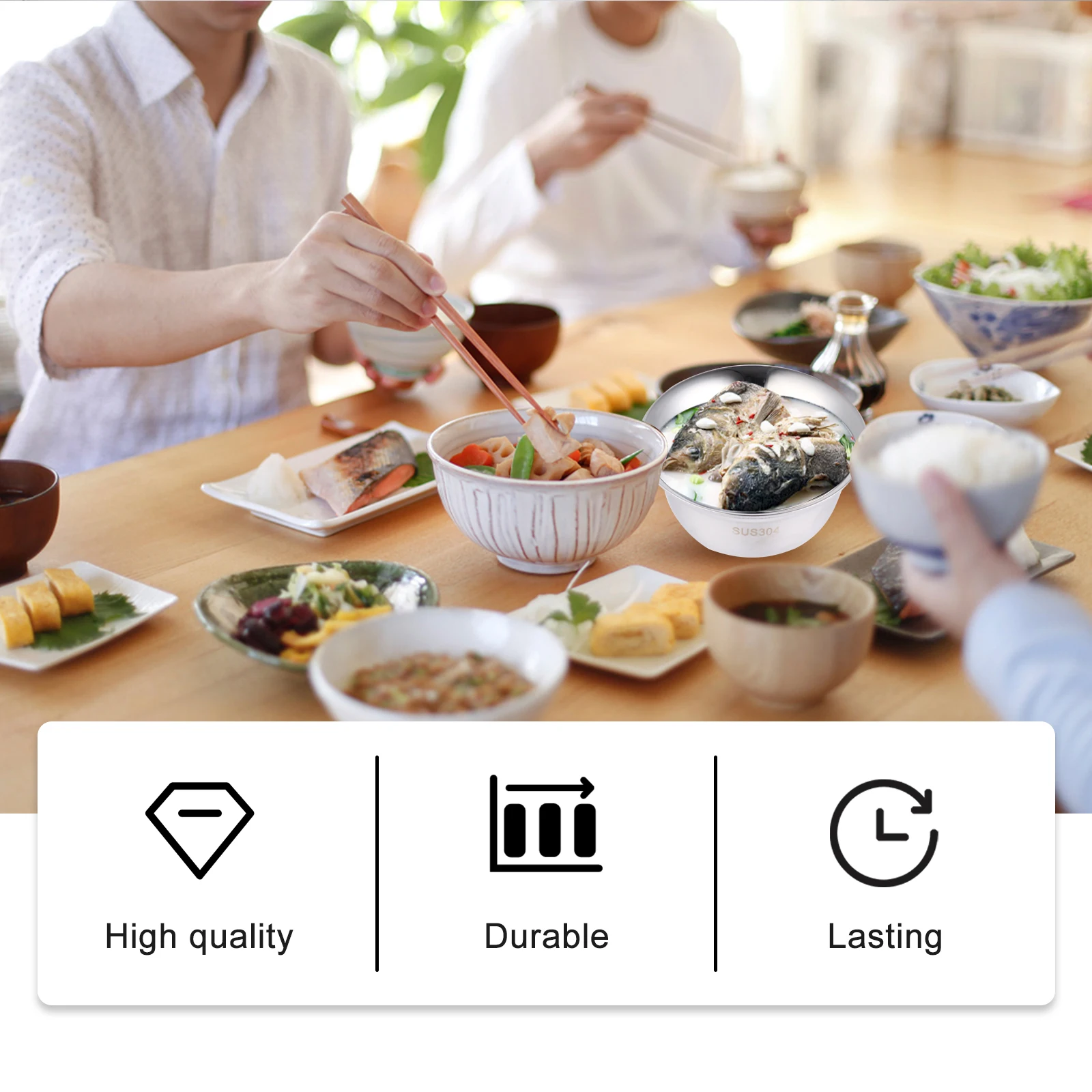 أوعية أطفال من الفولاذ المقاوم للصدأ 304 أوعية تغذية منزلية للأطفال معزولة مقاومة للكسر وعاء تناول الطعام للأطفال الصغار