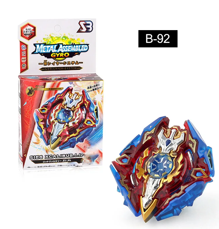 B-92 Starter Sieg Xcalibur 1 Iron With Launcher B92 Burst God Series Spinning Top Kid Boys Toys